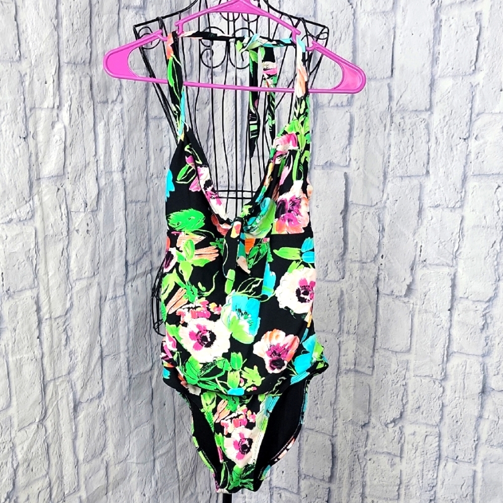 Catalina Black and Green One Piece Swimsuit